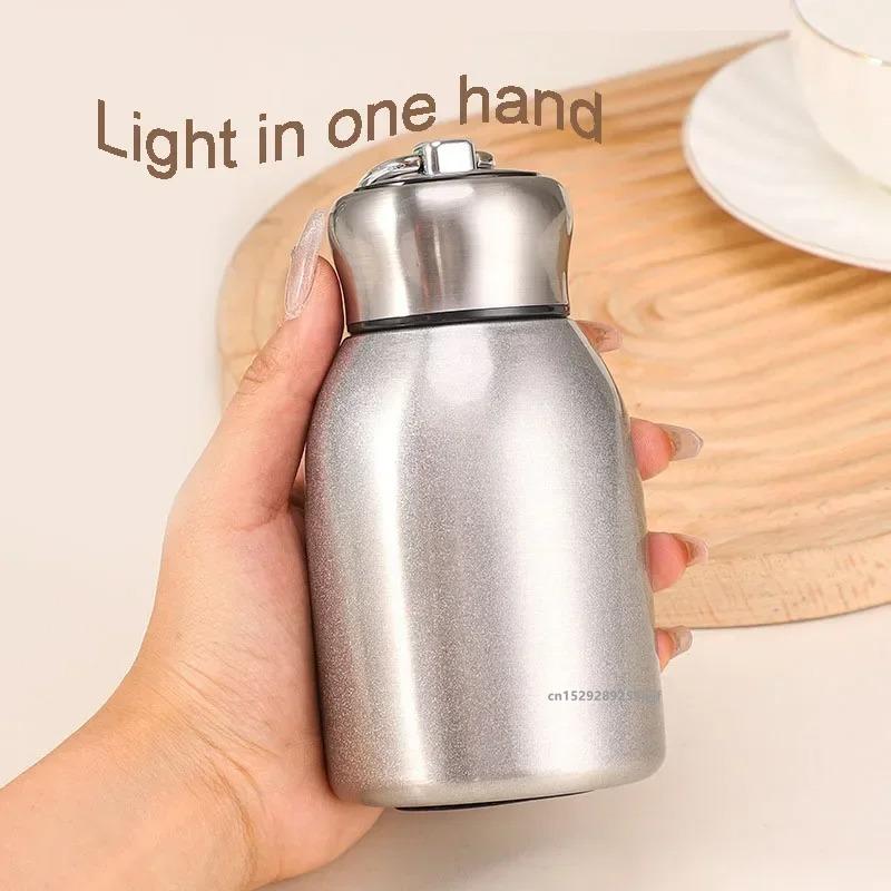 Mini Thermos Cup 300ml Pocket Cup Stainless Steel Thermal Coffee Mug Vacuum Flask Insulated Hot Water Bottle Kids Gift
