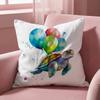 Watercolor Sea Turtle Cushion Cover Multi-Scene Pillow Cover for Home & Car - Reversible, Soft & Durable for Daily Use