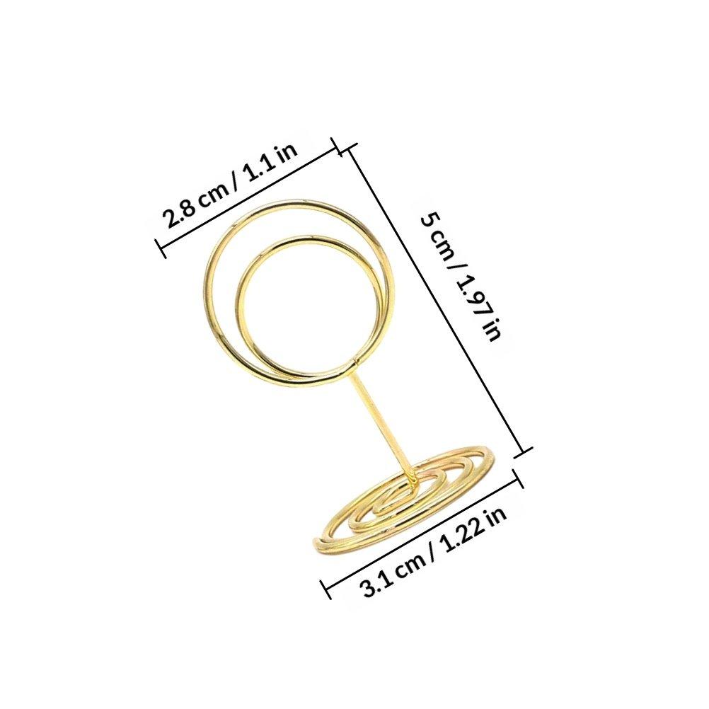

10Pcs Sturdy Metal Table Name Holder Versatile Photo Menu Card Clip Stand for Restaurants Cafes Offices Events Desk Display золотистый