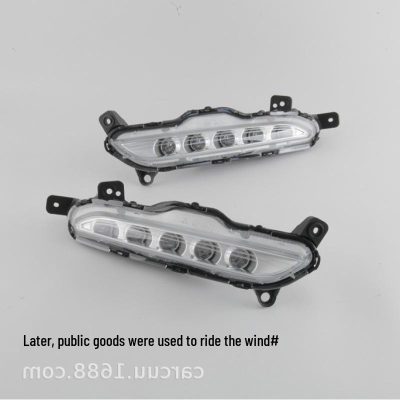 Tucson LED Daytime Running Light Strips, compatible with 2015-2018 Hyundai models for fog light modification.