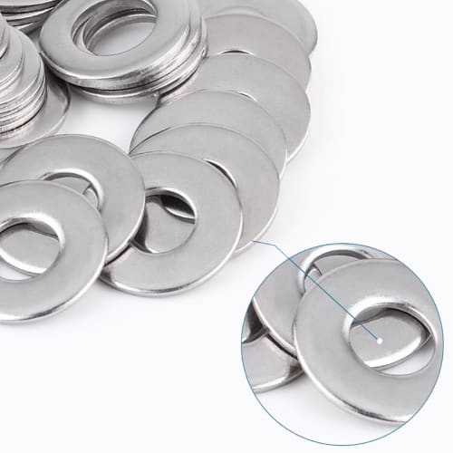 ESJNNK 304 Stainless Steel Large Washer, M6, Inner Diameter 6mm, Outer Diameter 20mm, Thickness 1mm (M6)