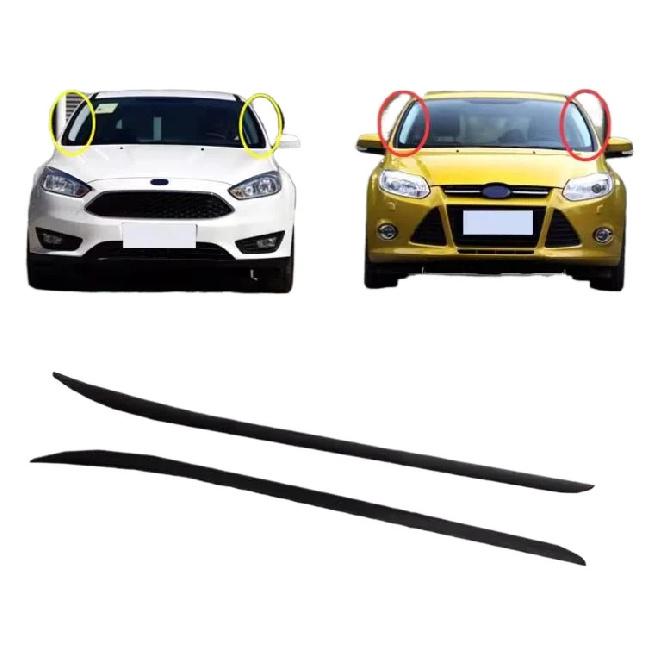 2 Pieces Outside Windshield Side Hard Rubber for Ford-Focus 2012-2015 Windscreen Protective Strip Weatherstrip Seal BM51A03195AD for Focus 2 pieces