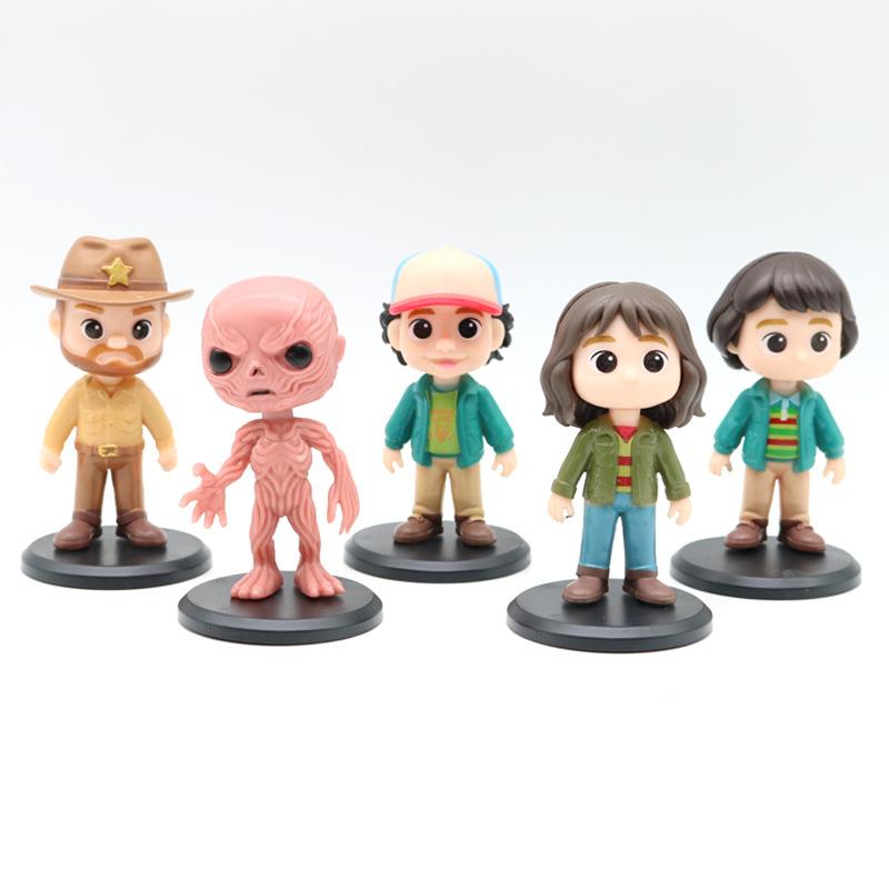 10pcs/Set Anime Strangers Things Figure Eleven Dustin Barb Steve Demogorgon Figurine Collectible Model Doll Fans Gift