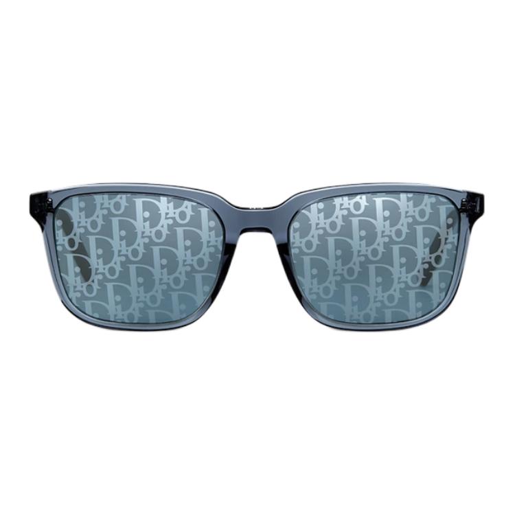 Dior Logo Rectangular Sunglasses Unisex Sunglasses Transparent Navy-Blue DTAGSUXT33B8