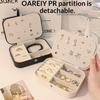 Portable Jewelry Storage Box Travel Organizer Jewelry Case Leather Storage Earrings Necklace Ring Jewelry Organizer Display