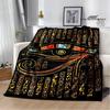 Egyptian Pictograph Symbol Printed Blanket Picnic Blanket Warm Flannel Blankets Home Bed Linings Blankets for Beds Birthday Gift