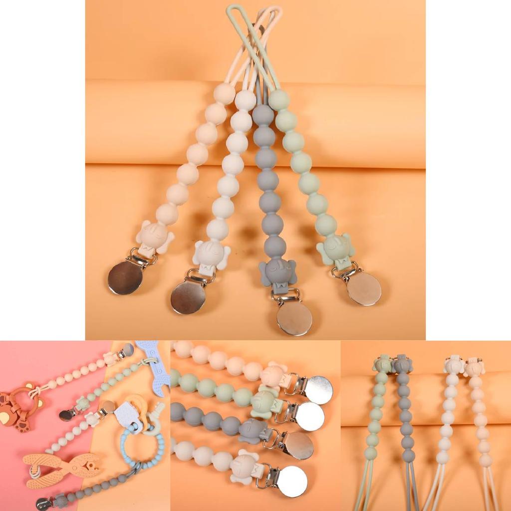 Einteiliger Schnullerhalter für Babys aus lebensmittelechtem Silikon