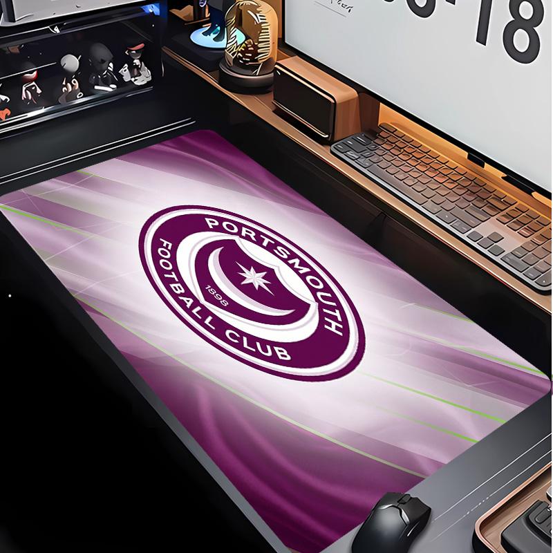 Portsmouth FC Football Pattern Mouse Pad Non?Slip Rubber Base Gaming Mousepad For Desk Office Home
