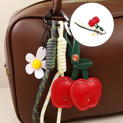Bag Charm Pendant Keyring Christmas Braided Rope Keychain Bag Charm for Backpack Purse Handbag Decoration Accessories