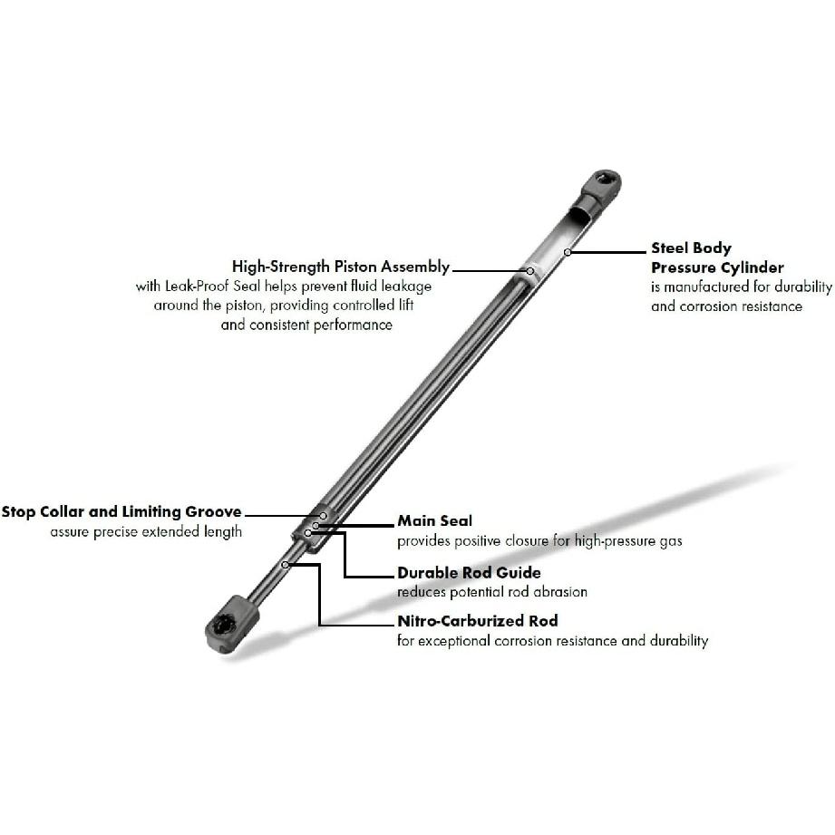 2Pcs 16.08 In Front Lift Supports Compatible With ACURA 2009-2014 TL HOOD Struts Sedan 4-Door
