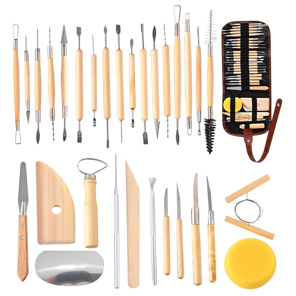 24-Piece Cross-Border Pottery Tool Set - DIY Clay Sculpting & Polymer Crafting Tools