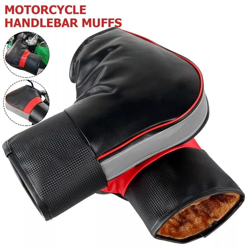 With Reflective Strips Motorcycle Windproof Gloves Electric Bike Bar Hand Gloves  Cycling