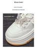 Vita plattformssneakers för dam, liten storlek, koreansk stil, höjdar, mångsidiga fritidsskor, Hösten 2024