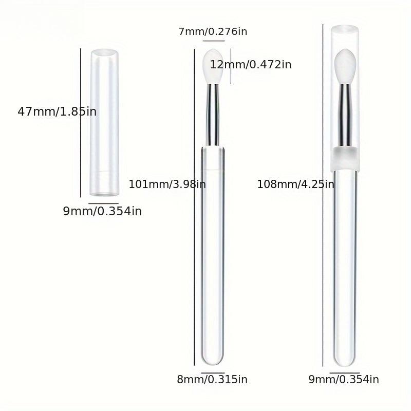 Manicure Transparent Silicone Wand Magic Mirror Powder Aurora Powder Applicator Wand Rubbing Powder Glitter Eyeshadow Portable Multifunctional Brush