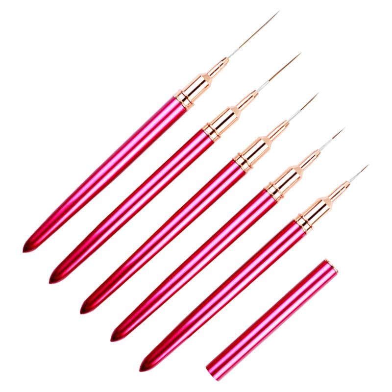 5Pcs Liner Brush for Nails Nail Arts Brushes Professional Nail Detail Brush