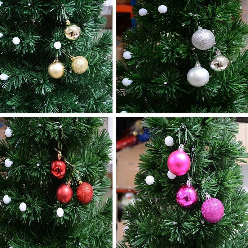 24Pcs Christmas Tree Balls Decor Ornament Xmas Party Decorations Glitter Balls  Festival Supplies