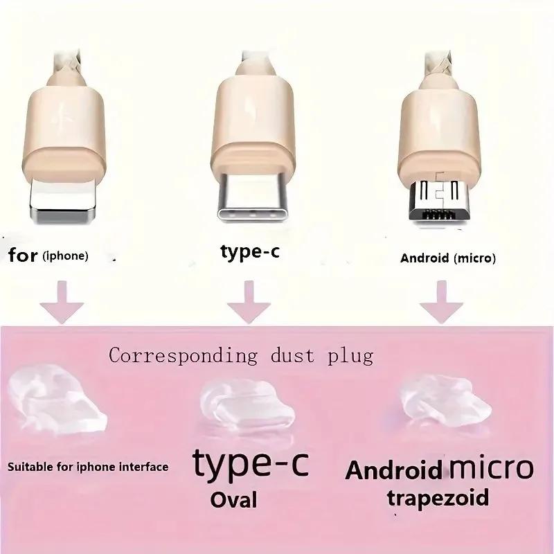 1pcs Red Cherry Phone Dust Plug Accessories Decoration Hanging Pendant for IPhone Samsung Xiaomi Type-C Charging Port