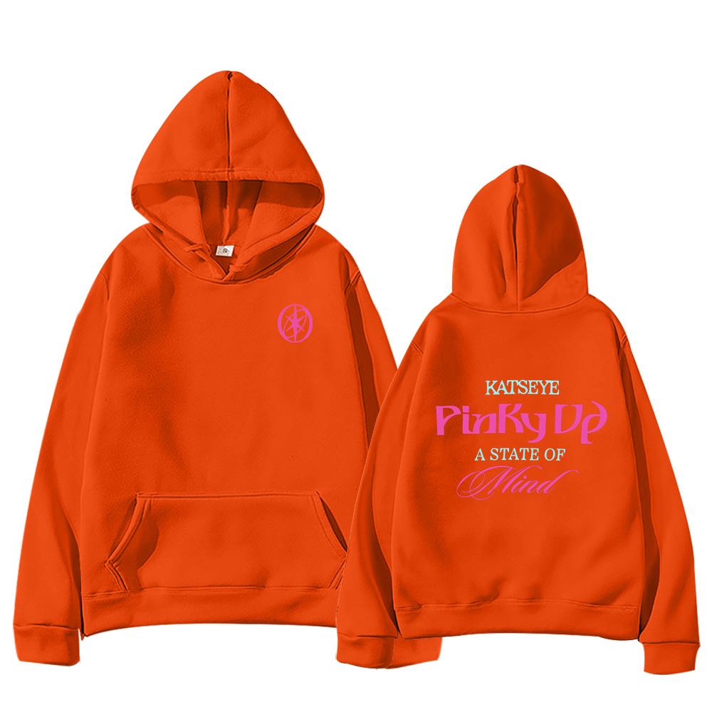 Katseye PINKY UP Kpop Print Hoodies Trendig Herren Damen Y2k Kapuzenpullover Sweatshirt Fleece Übergroß Trainingsanzug Streetwear Fans Geschenke Oberteile Jacken Anime Hoodie