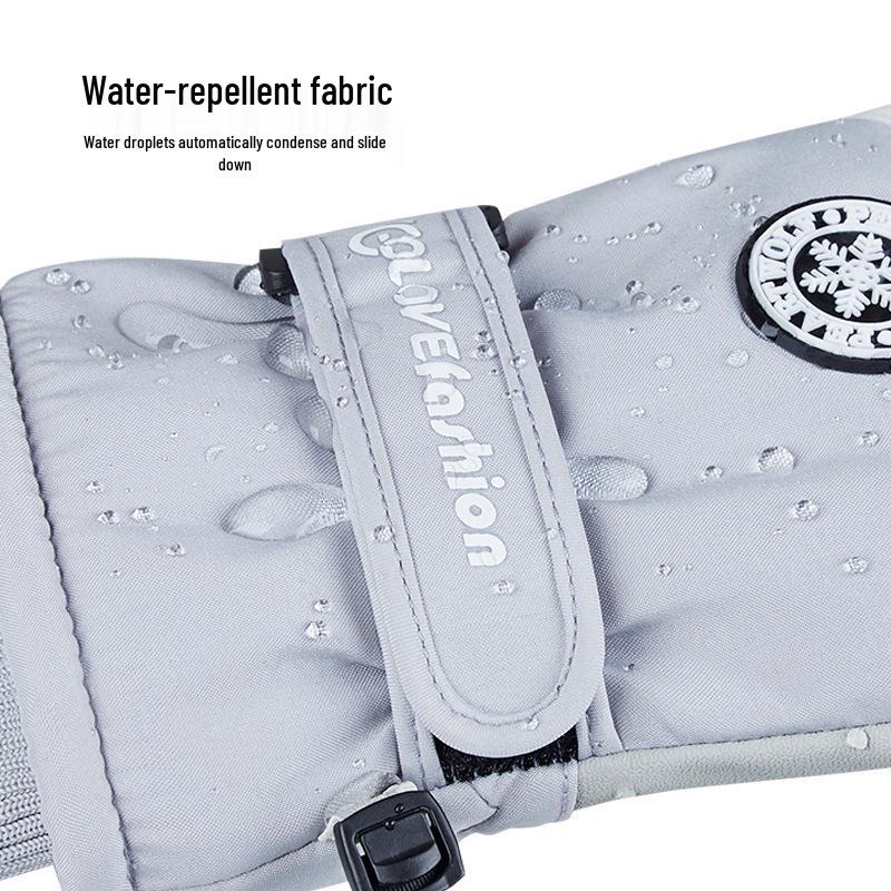 Ski & Cycling Warm Touchscreen Winter Windproof Gloves: Thickened Fleece-Lined Gloves for Outdoor Activities