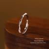 S999 Sterling Silver Bamboo Joint Couple Rings - Creative and Simple Openable Pair for Childhood Sweethearts