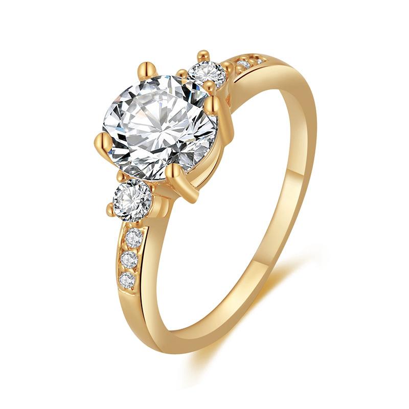 Natural Diamond Engagement Ring Classic Six Prong Setting Solitaire Proposal Ring For Women Luxury Wedding Band Jewelry Gift