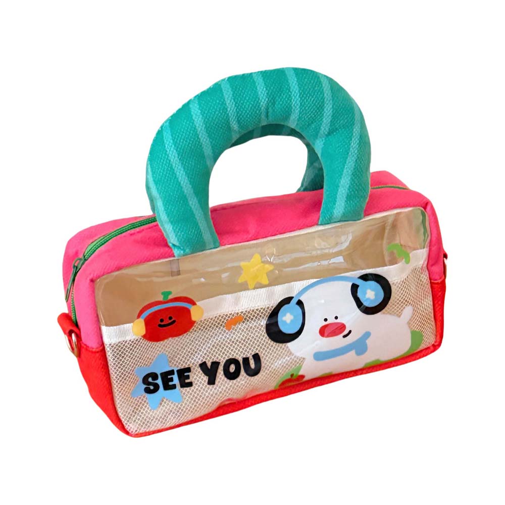 Desktop Storage Korean PVC Pencil Case Cartoon Ins Pencil Pouch  Stationery Holder
