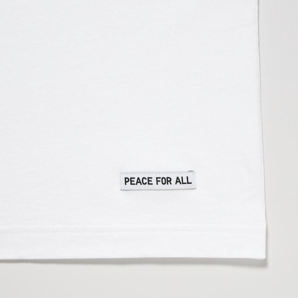 Uniqlo Japan Peace For All Grafik-T-Shirt, kurzärmlig, normale Passform, Jw Anderson