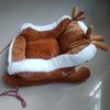 Raised Rim Dog Winter Warm Plush Sofa Reindeer Shape Xmas Sleigh Cat Nest  Indoor Home