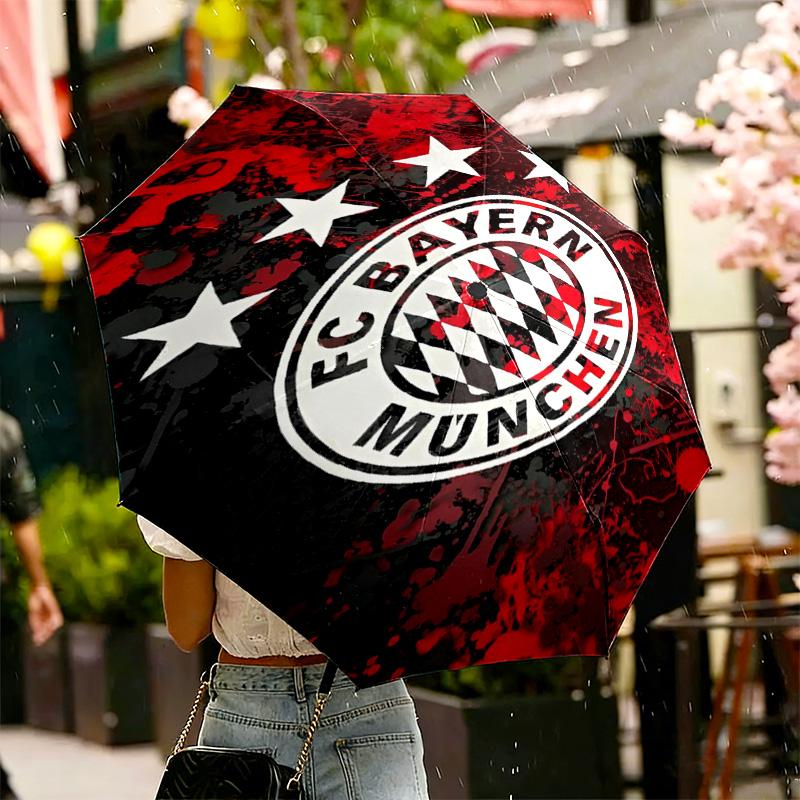 FC Bayern Print Umbrella Automatic Opening/ Closing - Portable Foldable Design - Daily use for Travel/Outdoor - Gift for Birthday