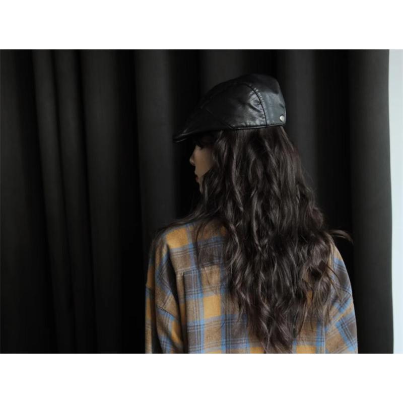 Simple Retro Design Loose Brushed Plaid Shirt Spring and Autumn New Button Fashion Long-sleeved Top