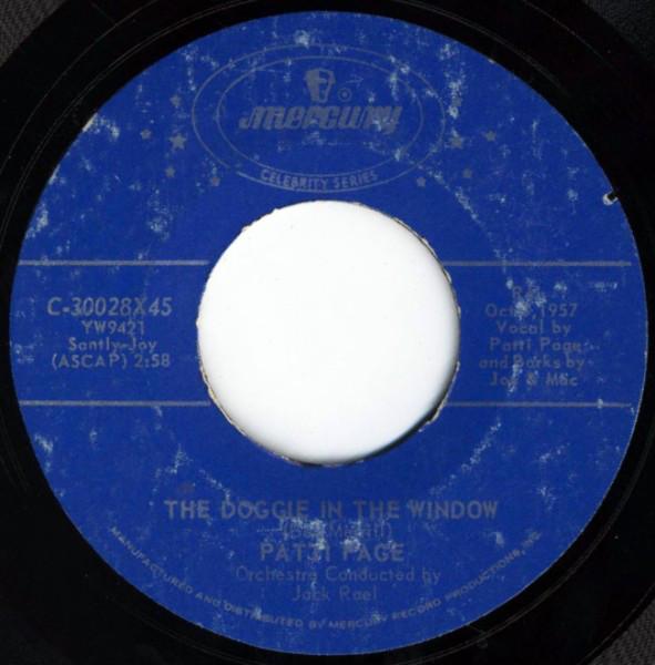 

7-дюймовая пластинка ПАТТИ ПЕЙДЖ - Собачка в окошке / Кросс Ов C30028X45 Mercury - США Поп Б/У