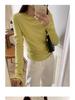 2025 New Slimming Round Neck Long-Sleeve Top for Women