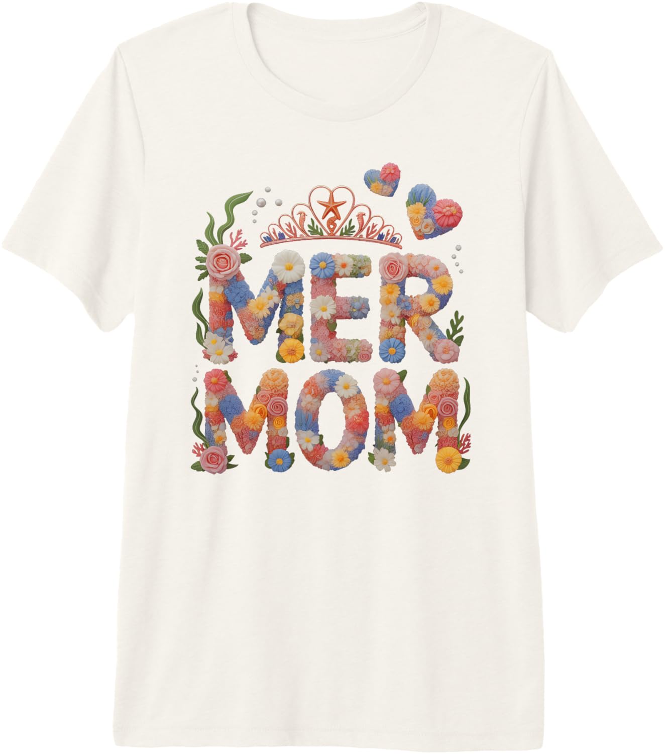 Funny MERMOM Mermaid Mom Surfing Princess Security Trip Premium Tri-Blend T-Shirt S разноцветный