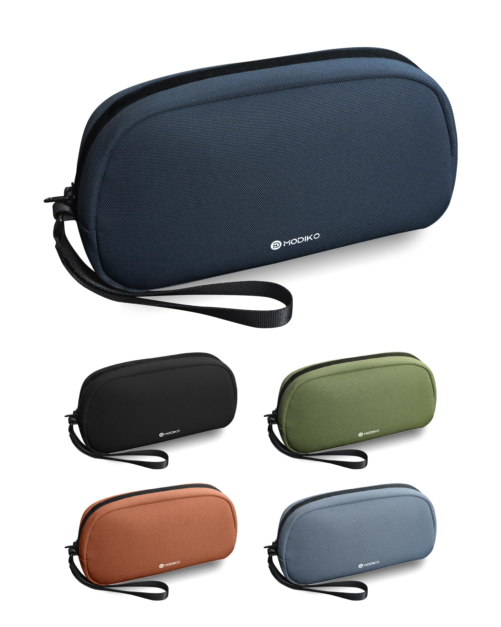 

Large Capacity Gadget Freestanding Travel Pouch with YKK PC Accessories Storage Convenient Item Pouch, Zipper, Pouch, Water-Repellent, (Blue)