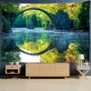 Beautiful Natural Forest Printed Large Tapestry Stone Landscape Wall Hanging Blanket Tropical Tree Tapestries Room Home Decor