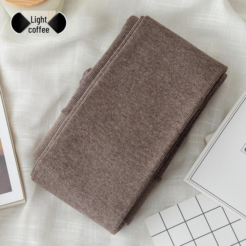 Extra Long Smoke Grey Fleece-Lined Micro Compression Vertical Stripe Women's Pantyhose Socks