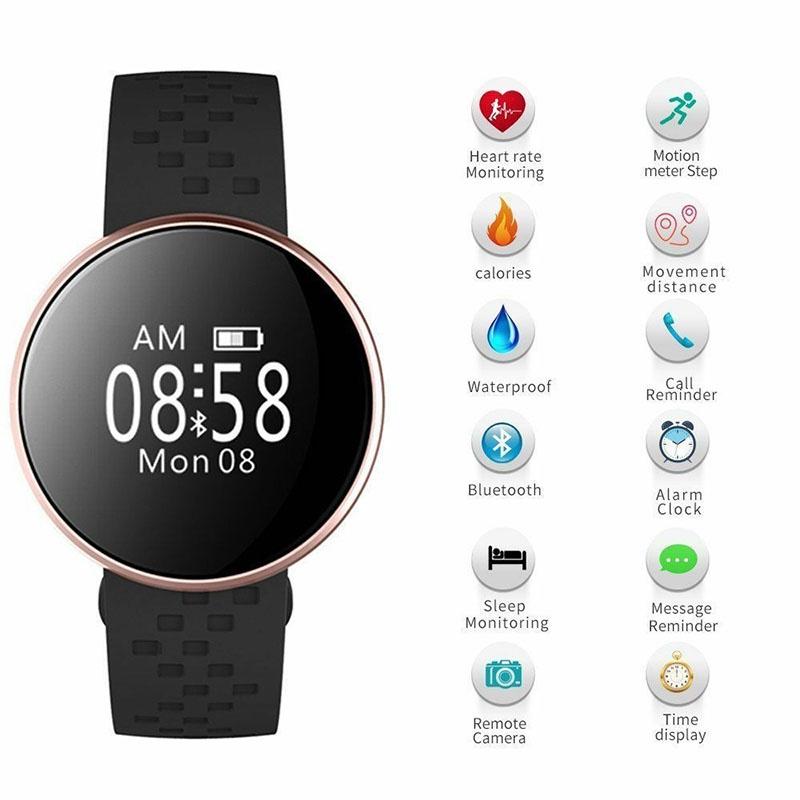 Fashion Womens Bluetooth Smart Watch Fitness Tracker For Iphone Andriod
