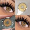 FUNSACHY Natural Contact Lenses 2pcs Blue Green Contact Lenses Color Eye Makeup Gray Pupil and Eyes Color Fashion Beauty Lenses