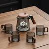 Glas Fließende Tasse Vollglas Innentank Tee Trennung Brühen Teekanne Ein-Knopf-Filter Teebereiter Set Teetasse