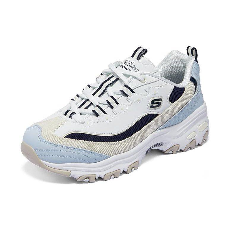 Skechers D'Lites Varsity Spirit Shoes 'White Blue Black' Women's 896276-BLMT