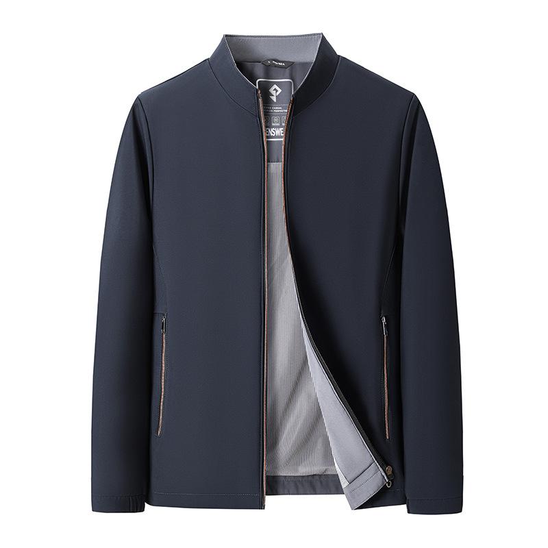 New Spring and Autumn Men's Executive Jacket Business Small Stand Collar Young and Middle-aged Casual Dad Wear
