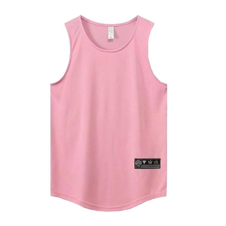 Unisex Solid Color Sleeveless Tank Top - Summer Fitness & Basketball Shirt