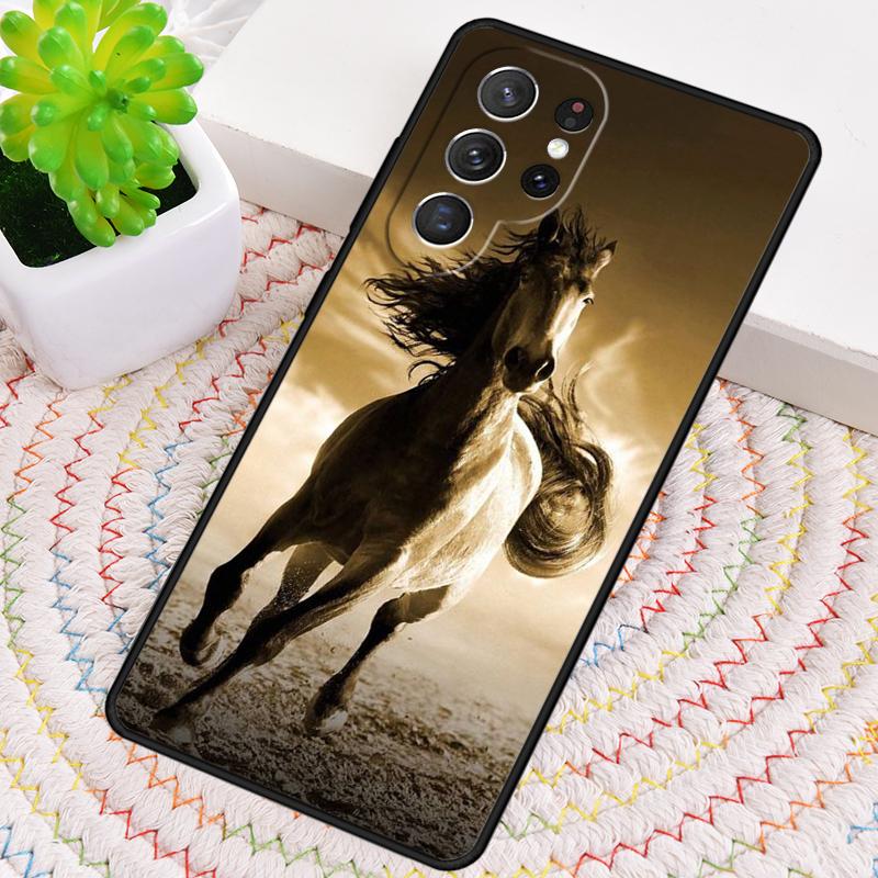 Running Animal Horse TPU Phone Case For Samsung Galaxy Note 10 Pro S26 S25 S24 S23 S22 Ultra Plus S21 FE S20 Shockproof Cover