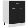 vidaXL Under-Sink Cabinet Lyon Black 60x46x81.5 Cm Wood Material