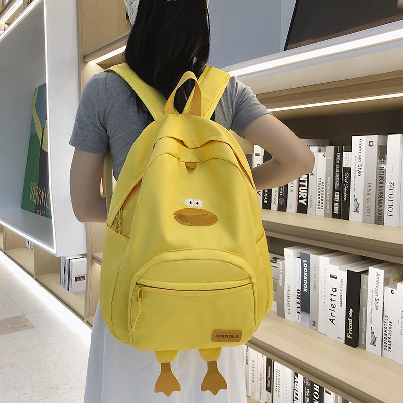 Kinderrucksack Schultasche für Mädchen Jungen Cartoon Ente Kinder Reisetaschen Tragbar Grundschul-Kinderrucksäcke