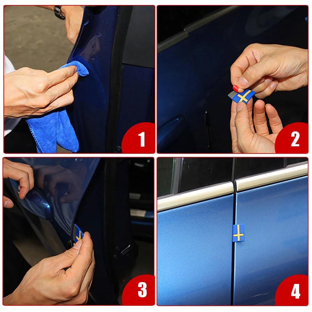 Auto 3D Schweden Flagge Dekoration Emblem Aufkleber Auto Innenraum Spalt Tür Kofferraum Frontgrill Abzeichen Aufkleber für XC40 XC60 XC90 S60 S90 V40 V90