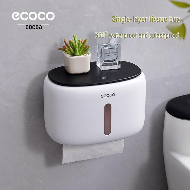 ecoco Wandmontierte Badezimmer-Taschentuchbox mit Aufbewahrung