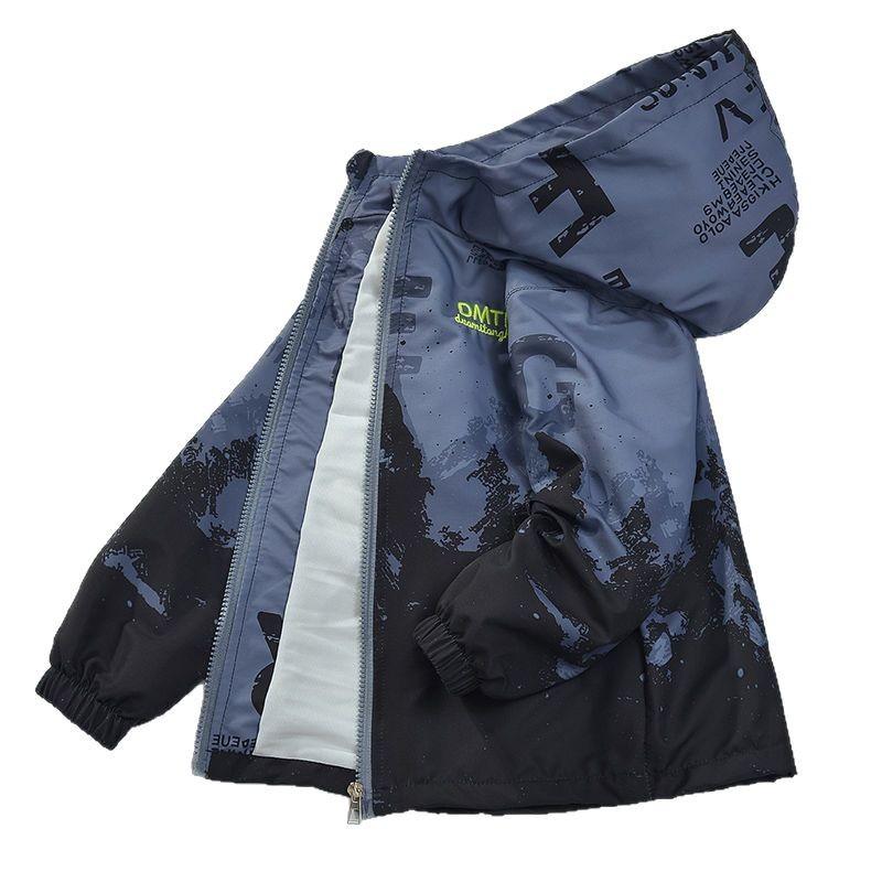 Children's Spring Boys Autumn Rushing Jacket Casual Light Round Neck Jacket