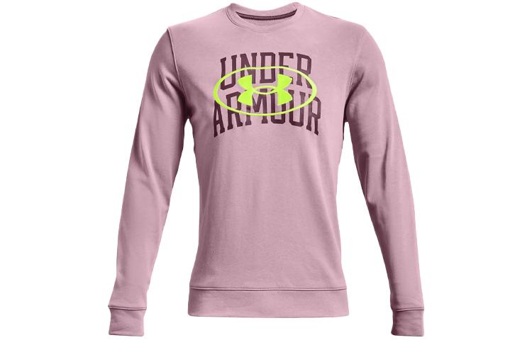 Under Armour Sweatshirts Men s Pink Crew Neck Moderate Regular 1366410-698 L