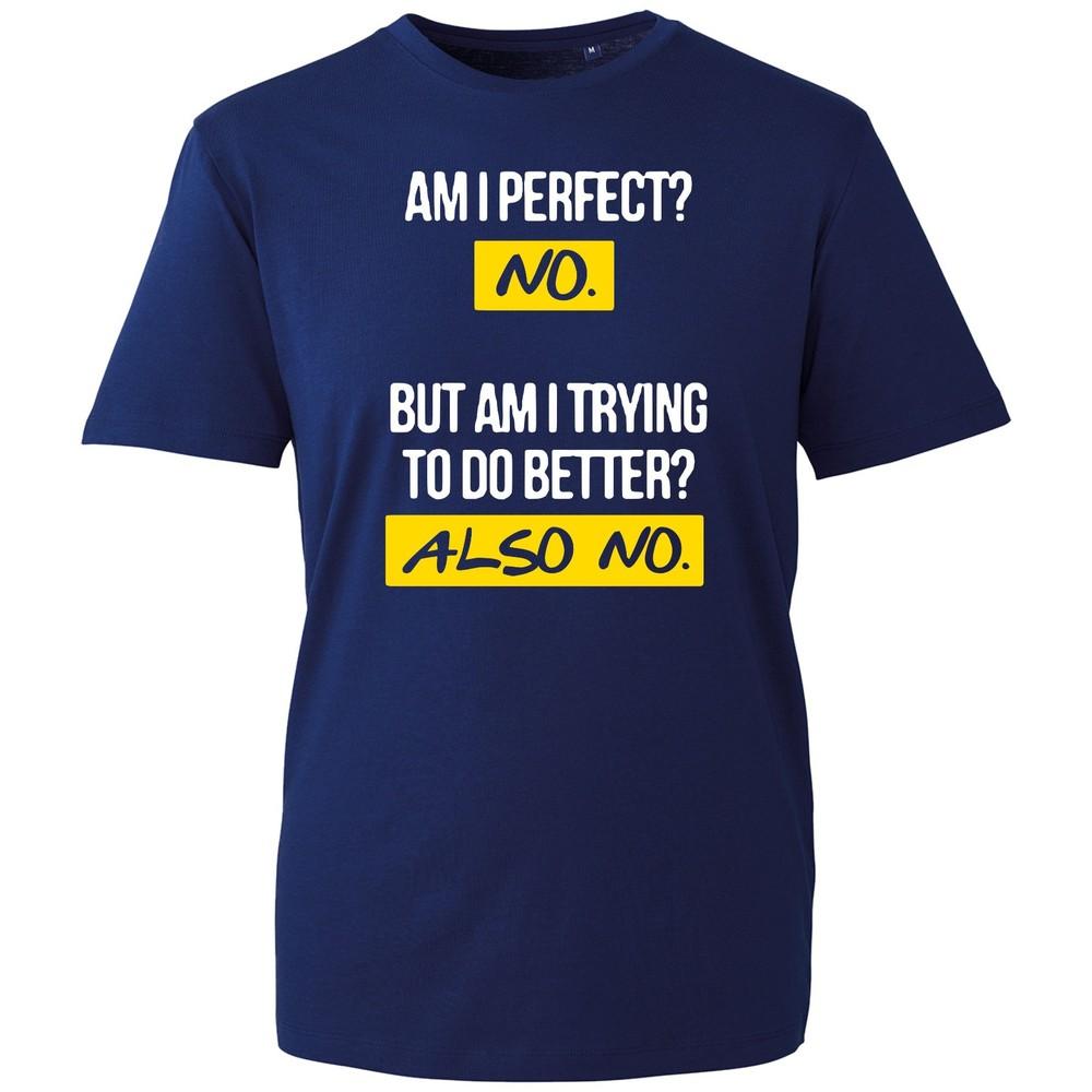 Am I Perfect No Unisexs Tshirt Funny Joke Gift Top Printed Design Unisex Tee S